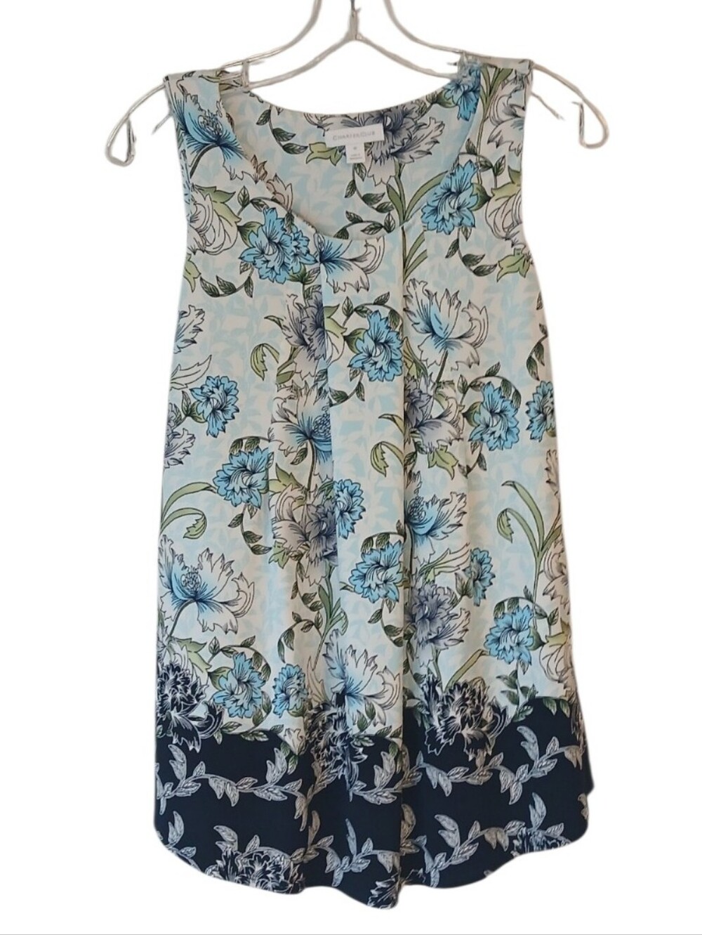 Charter Club Sleeveless Floral Top Size Medium
